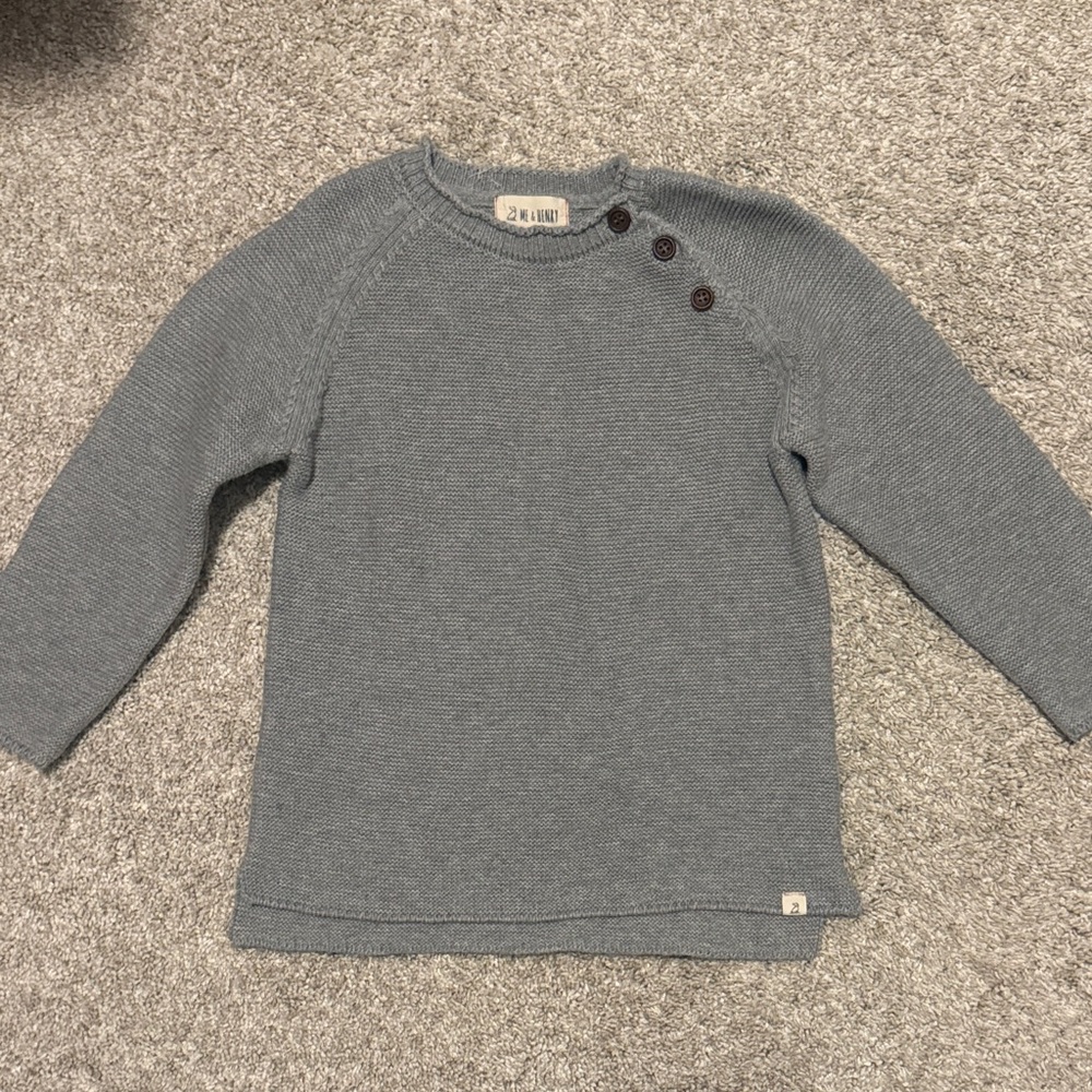 Me & Henry Knit Kids Sweater- gray size 4-5yr. Like new